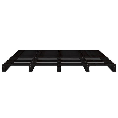 Pallet Bed without Mattress Black 140x190 cm Solid Wood