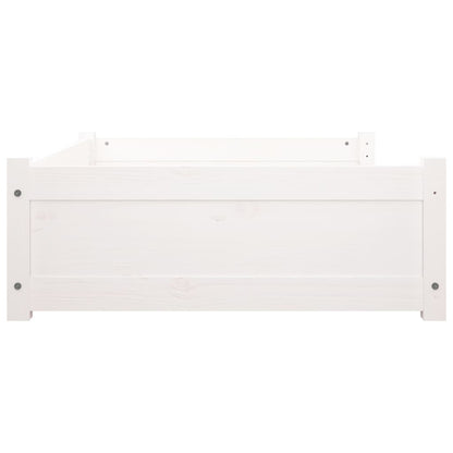 Dog Bed | White | Solid Pine Wood | 105.5 x 75.5 x 28 cm | Minimalistic