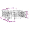 12-Panel Pet Cage with Door Black 35x35 cm Steel