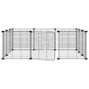 12-Panel Pet Cage with Door Black 35x35 cm Steel