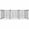 12-Panel Pet Cage with Door Black 35x35 cm Steel