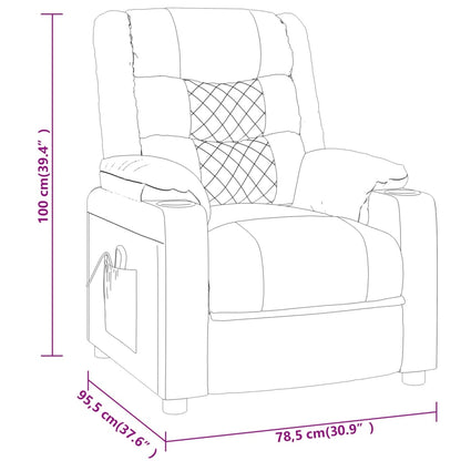 Massage Chair Grey Faux Leather