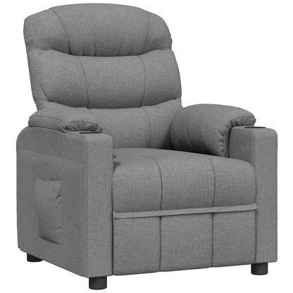 Recliner Chair Light Grey Fabric