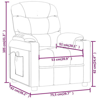 Massage Chair Dark Grey Fabric