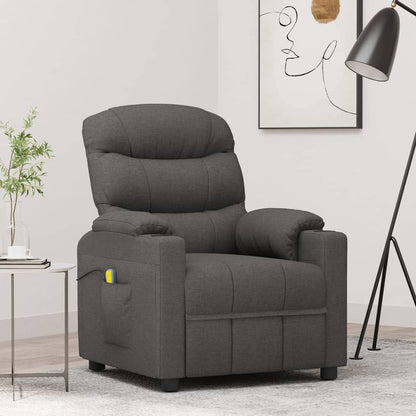 Massage Chair Dark Grey Fabric