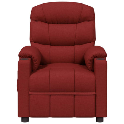 Massage Chair Wine Red Fabric