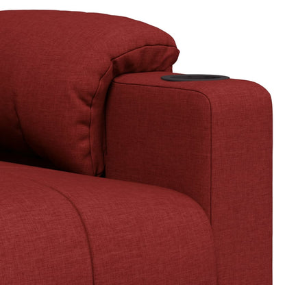 Massage Chair Wine Red Fabric