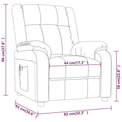 Recliner Chair Light Grey Fabric