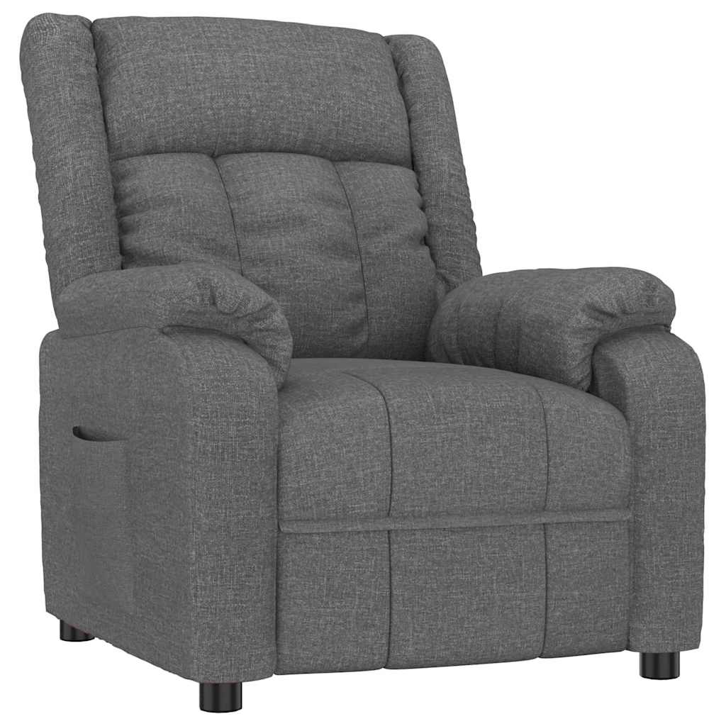 Recliner Chair Dark Grey Fabric