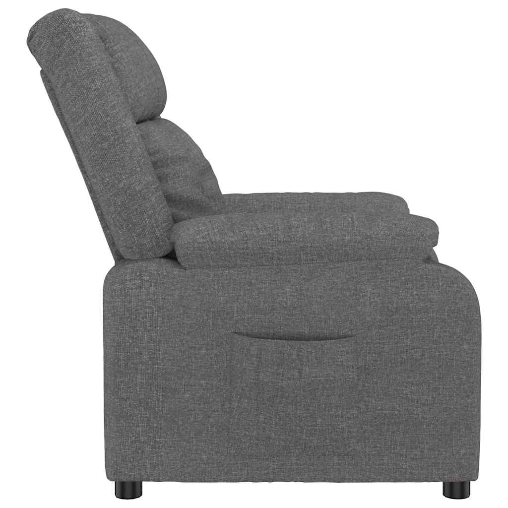 Recliner Chair Dark Grey Fabric