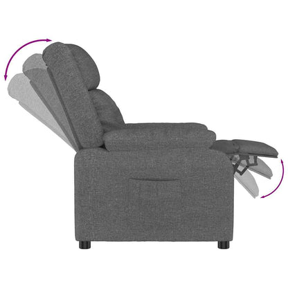 Recliner Chair Dark Grey Fabric