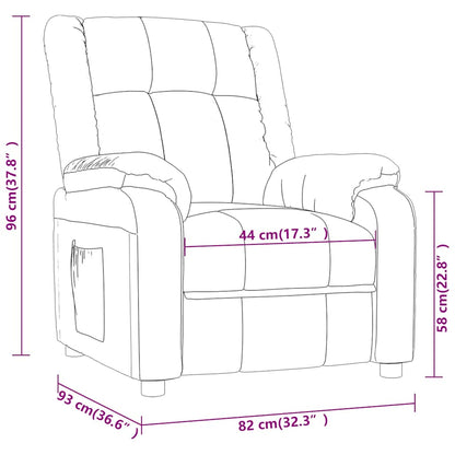Recliner Chair Dark Grey Fabric