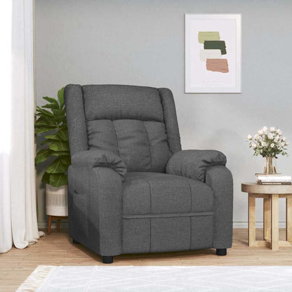 Recliner Chair Dark Grey Fabric