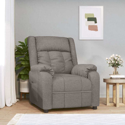 Recliner Chair Taupe Fabric