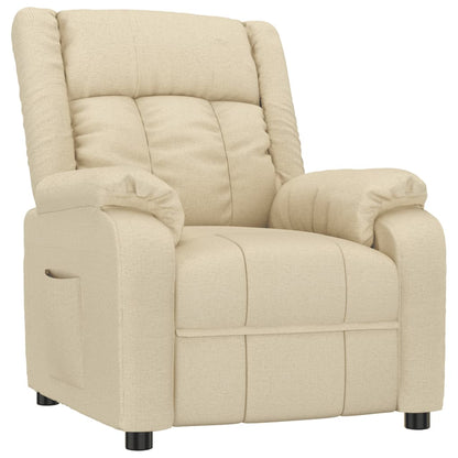 Recliner Chair Cream Fabric
