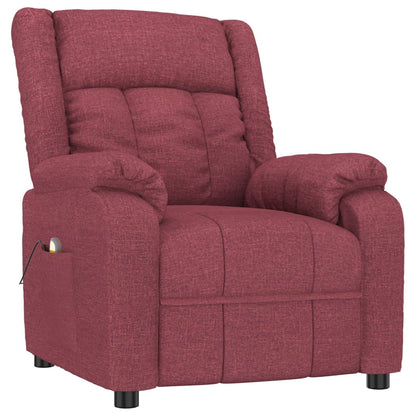 Massage Chair Wine Red Fabric
