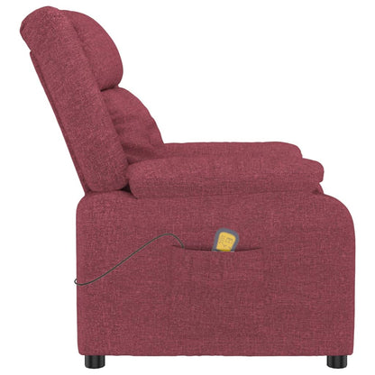 Massage Chair Wine Red Fabric