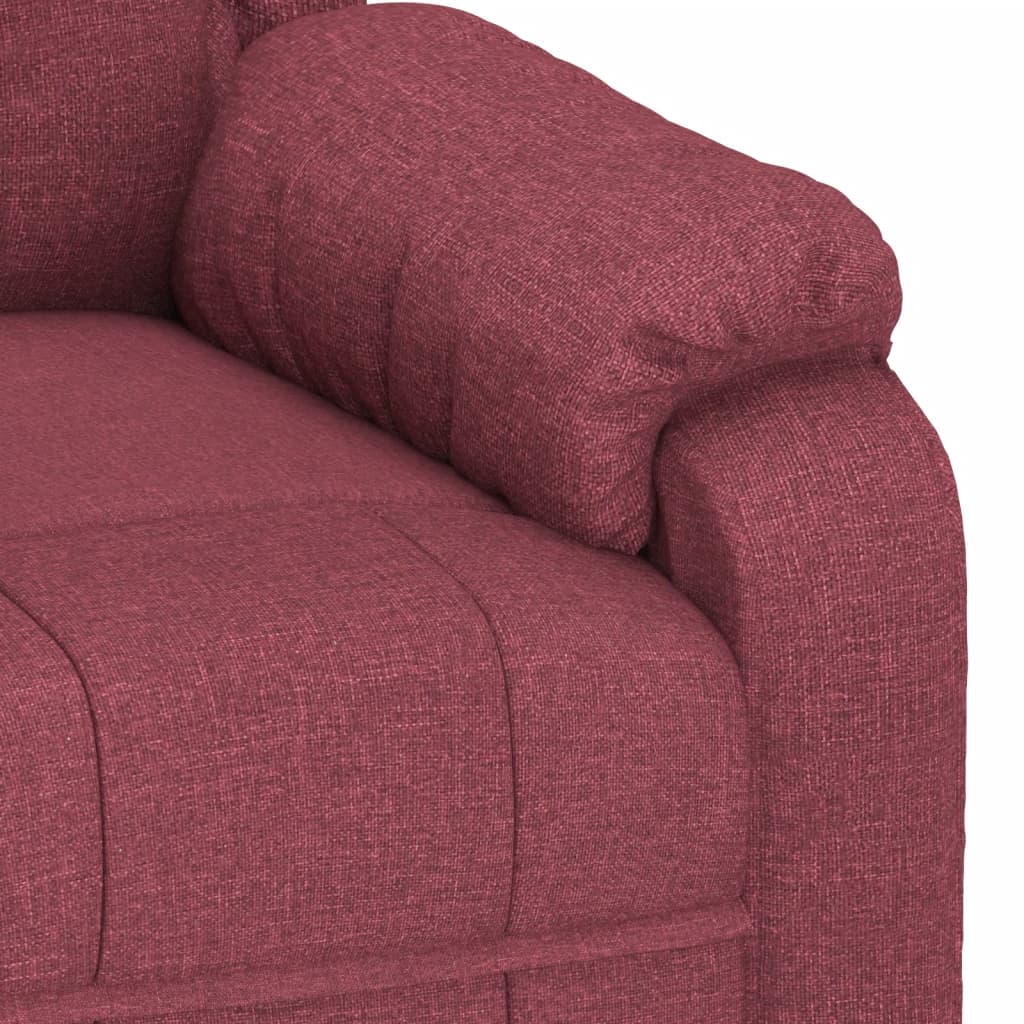 Massage Chair Wine Red Fabric