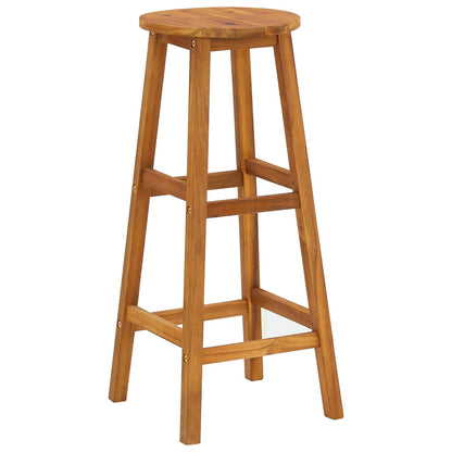 Balcony Bar Set | Natural wood | Solid Acacia wood | Medium | Footrest
