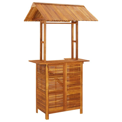 Garden Bar Set | Natural wood | Solid acacia wood | Medium | Footrest