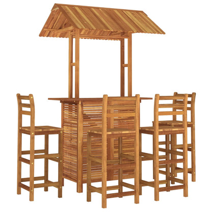 5 Piece Garden Bar Set Solid Wood Acacia