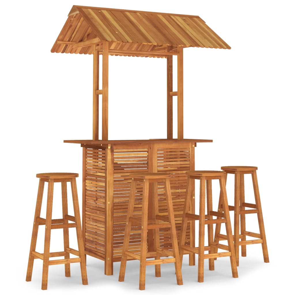 Garden Bar Set | Natural Wood | Solid Acacia Wood | Large | Durable