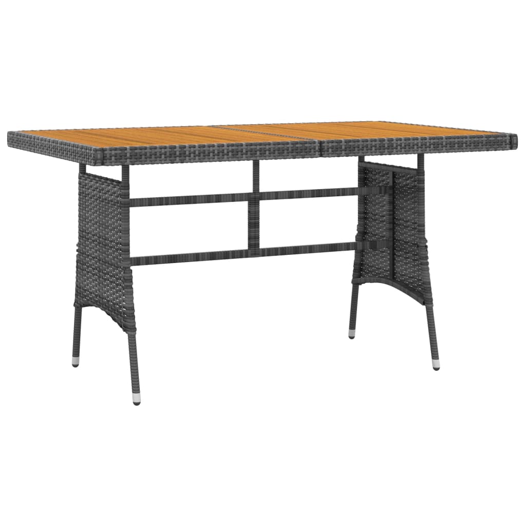 Outdoor Dining Set | Grey | PE rattan, steel, solid acacia wood
