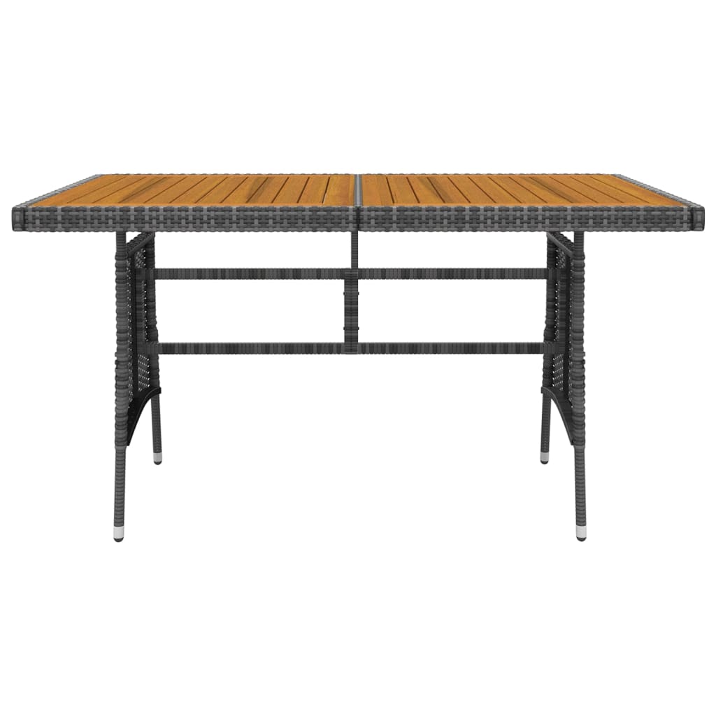 Outdoor Dining Set | Grey | PE rattan, steel, solid acacia wood