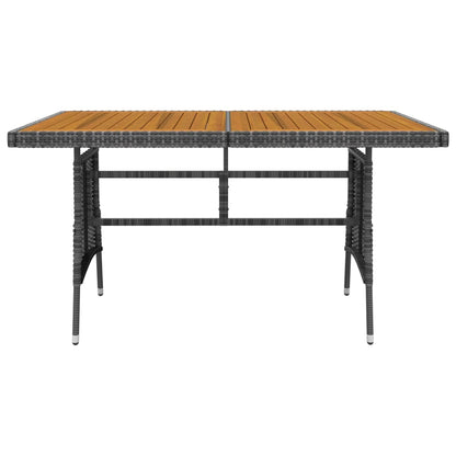 Outdoor Dining Set | Grey | PE rattan, steel, solid acacia wood