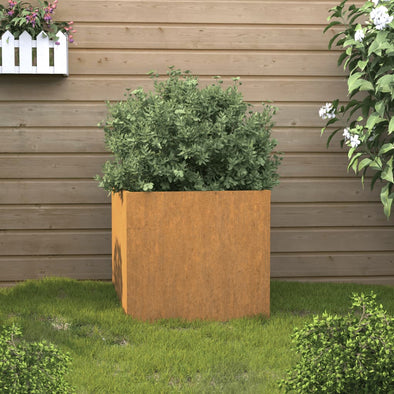 Planter 12.6"x11.8"x11.4" Corten Steel
