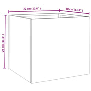 Planters 2 pcs 32x30x29 cm Corten Steel