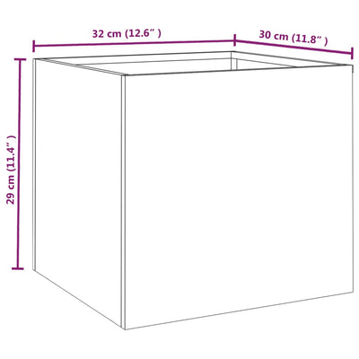 Planters 2 pcs 32x30x29 cm Corten Steel