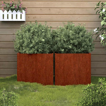 Planters 2 pcs 32x30x29 cm Corten Steel