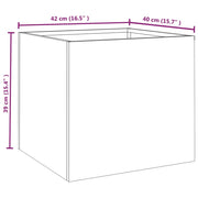 Planters 2 pcs 42x40x39 cm Corten Steel