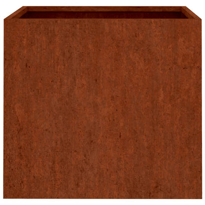Planter Rusty Corten Steel Medium Durable Planter Rectangular