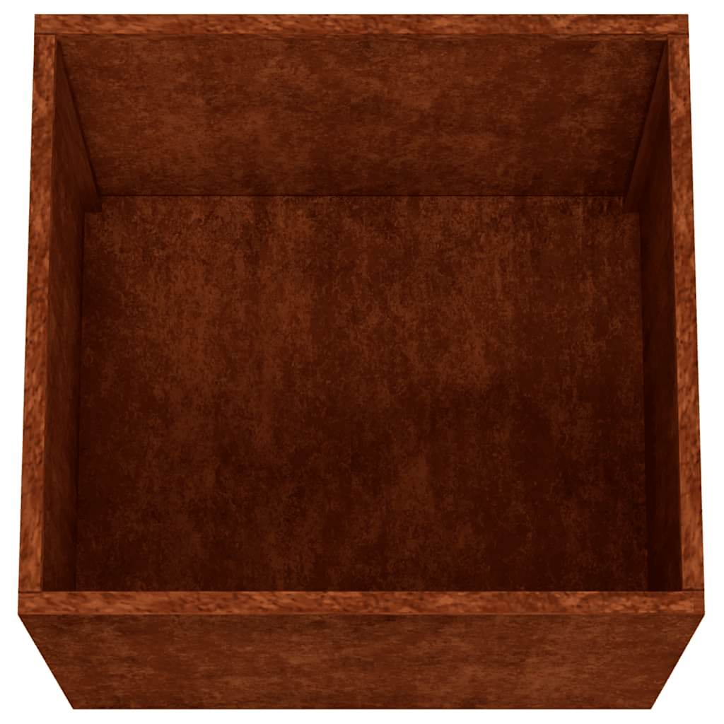 Planter Rusty Corten Steel Medium Durable Planter Rectangular