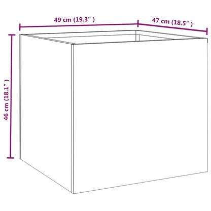 Planter Rusty Corten Steel Medium Durable Planter Rectangular