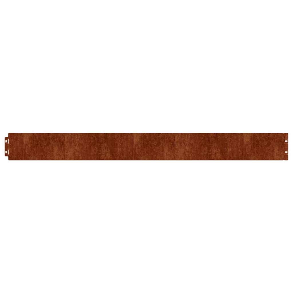 Lawn Edging 10 pcs Rusty 3.94 x 40.55 in Weathering Steel