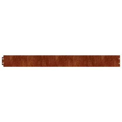 Lawn Edging 10 pcs Rusty 3.94 x 40.55 in Weathering Steel