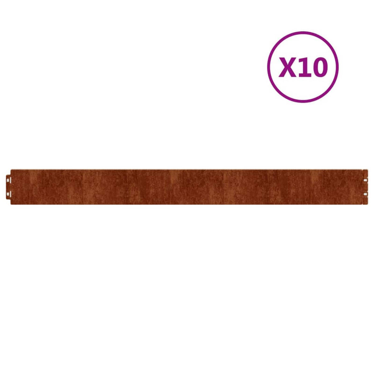 Lawn Edgings 10 pcs 10x103 cm Flexible Corten steel