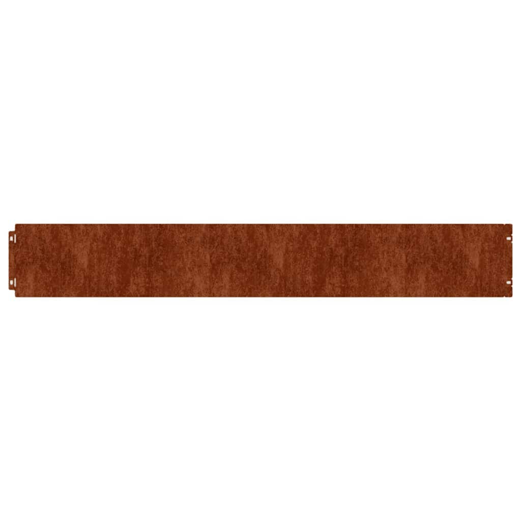 Lawn Edging 10 pcs Rusty 5.91 x 40.55 in Weathering Steel