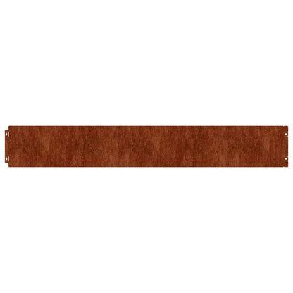 Lawn Edging 10 pcs Rusty 5.91 x 40.55 in Weathering Steel