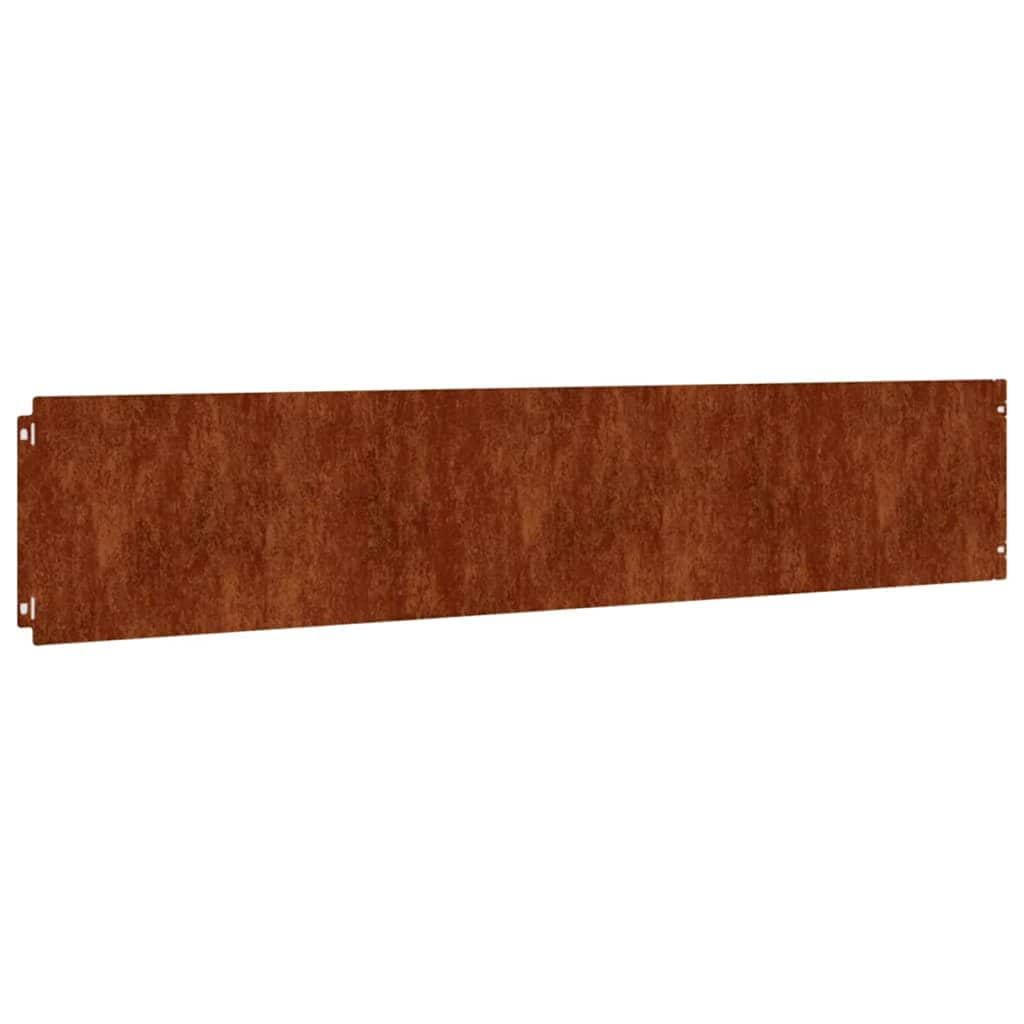 Lawn Edging 10 pcs Rusty 7.87 x 40.55 in Weathering Steel