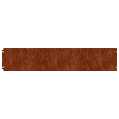 Lawn Edging 10 pcs Rusty 7.87 x 40.55 in Weathering Steel
