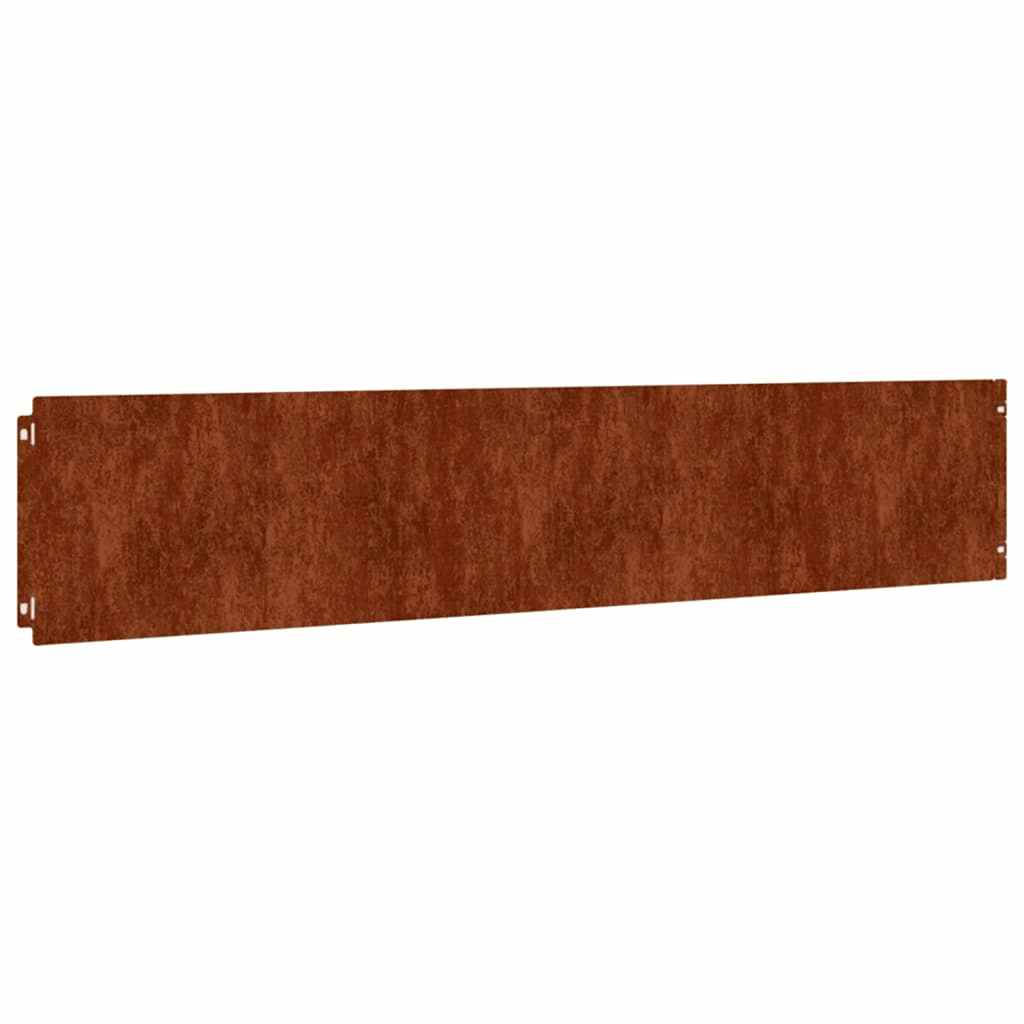 Lawn Edging 10 pcs Rusty 7.87 x 40.55 in Weathering Steel