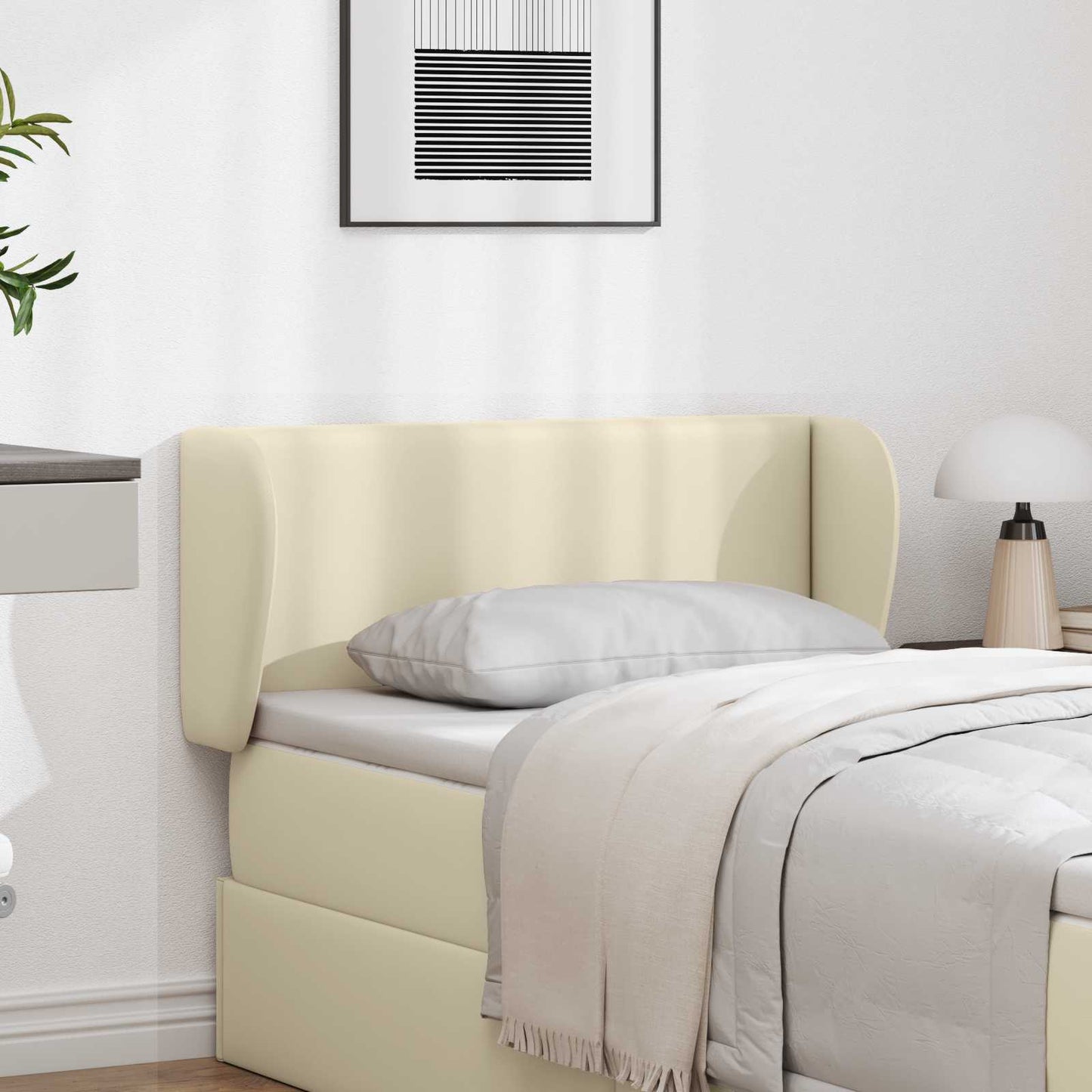 Headboard Ear Cream 40 x 23 x 6 cm PVC
