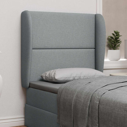 Headboard Ear Light Grey 80 x 23 x 6 cm Fabric