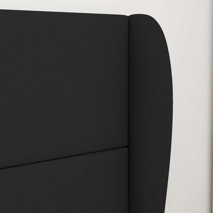 Headboard Ear Black 80 x 23 x 6 cm Fabric