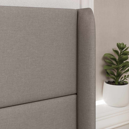 Headboard Ear Taupe 80 x 16 x 4 cm Fabric