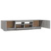 2 Piece TV Cabinet Set with LED Lights Grey Sonoma Engineered Wood